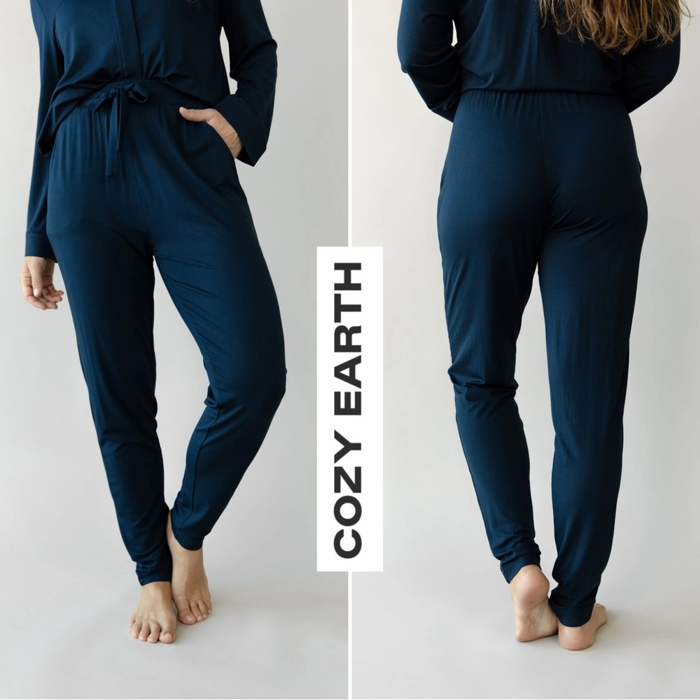 Cozy Earth - Bamboo Tapered Pant - Blue - M